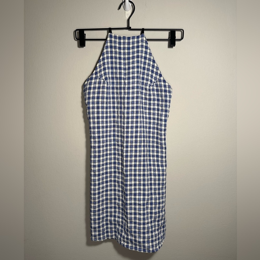 Purrr Melrose Blue Plaid Dress